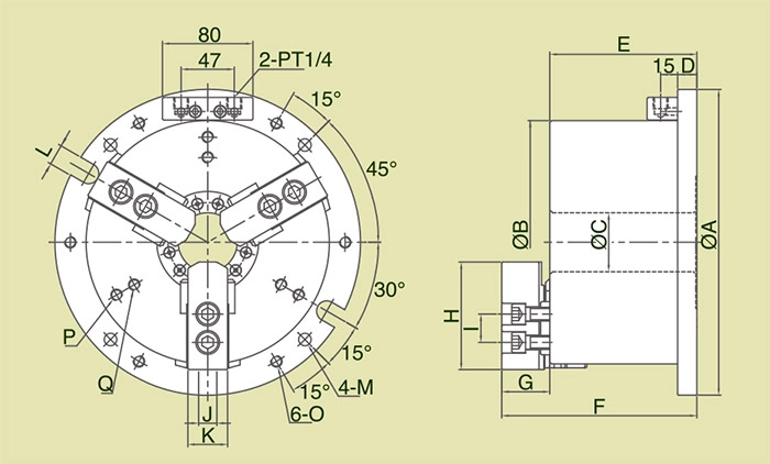 MB Large Through Hole Power Chuck Fixture